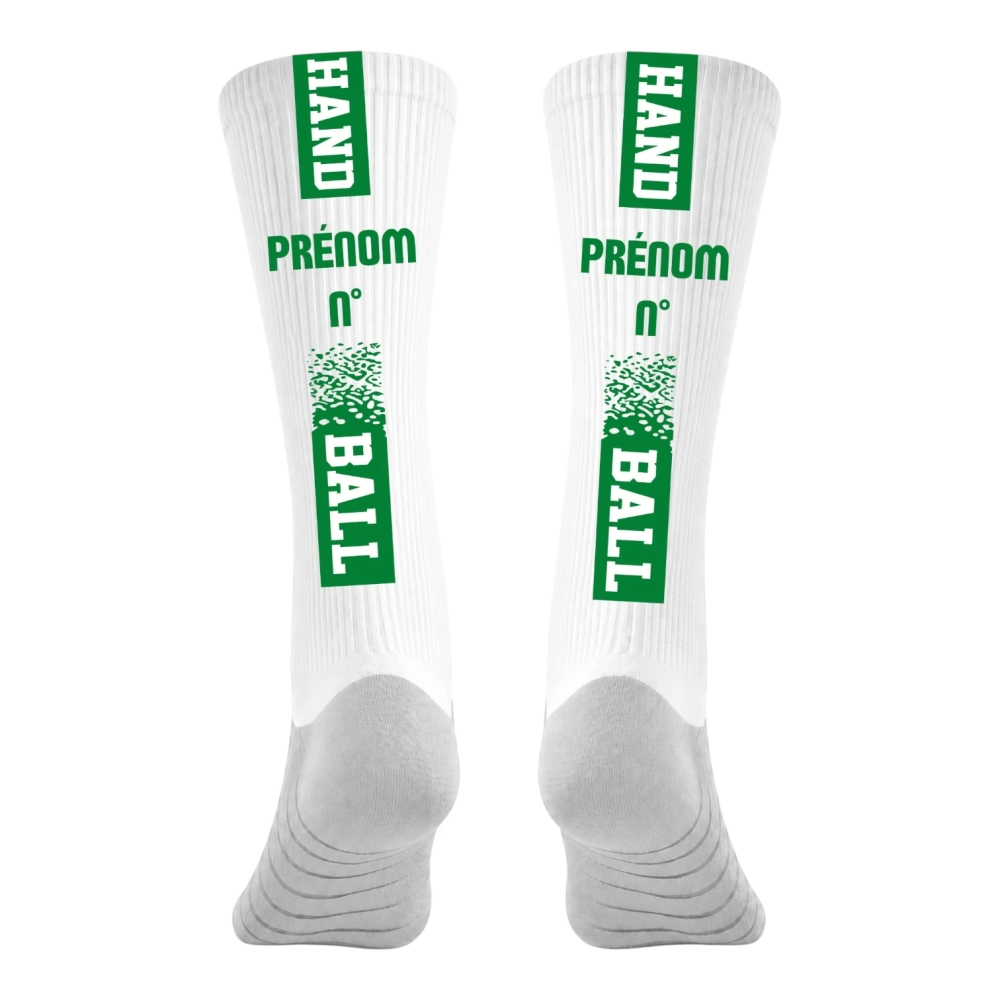 Chaussettes à personnaliser HANDBALL Vert Chaussettes à personnaliser HANDBALL Vert