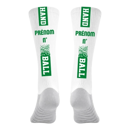 Chaussettes à personnaliser HANDBALL Vert - Espace-Handball.com