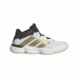 Chaussures CourtStabil Adidas Blanc/Or - Espace-Handball.com