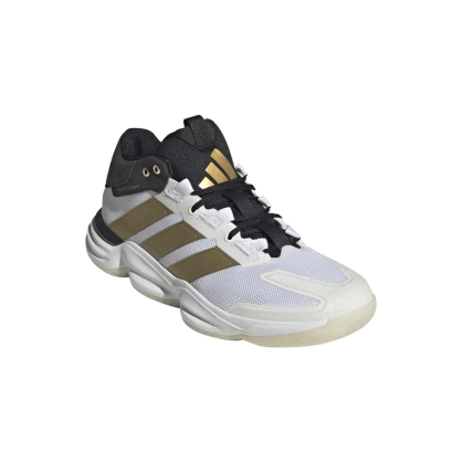 Chaussures CourtStabil Adidas Blanc/Or - Espace-Handball.com