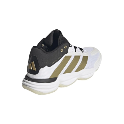 Chaussures CourtStabil Adidas Blanc/Or - Espace-Handball.com