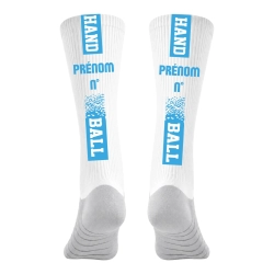 Chaussettes à personnaliser HANDBALL Bleu Ciel - Espace-Handball.com
