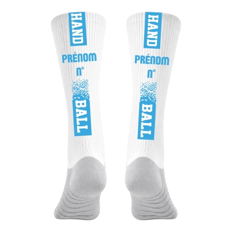 Chaussettes à personnaliser HANDBALL Bleu Ciel