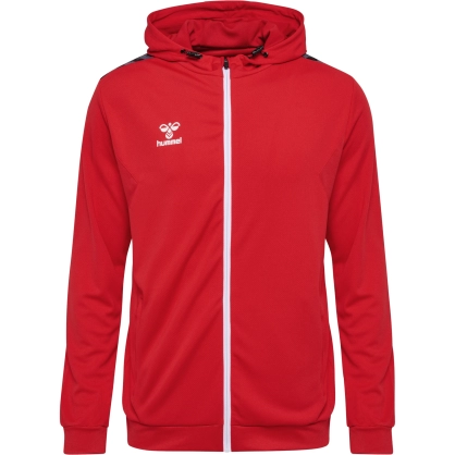 Veste à capuche HMLAuthentic Hummel rouge junior - Espace-Handball.com