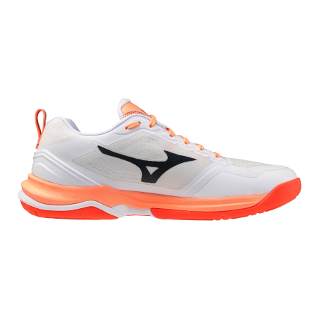 Chaussures Wave Stealth Elite Mizuno Blanc/Saumon Chaussures Wave Stealth Elite Mizuno Blanc/Saumon