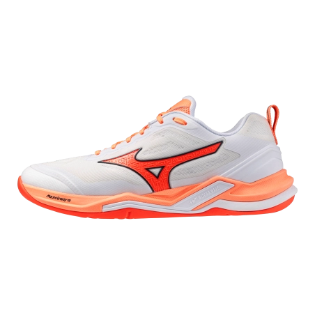 Chaussures Wave Stealth Elite Mizuno Blanc/Saumon Chaussures Wave Stealth Elite Mizuno Blanc/Saumon