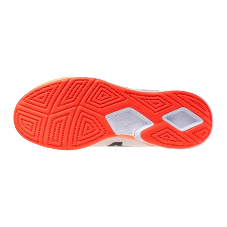 Chaussures Wave Stealth Elite Mizuno Blanc/Saumon Chaussures Wave Stealth Elite Mizuno Blanc/Saumon