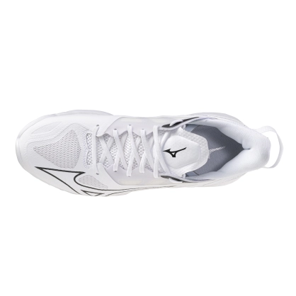 Chaussures Wave Mirage 5 Mizuno Blanc/Noir - Espace-Handball.com