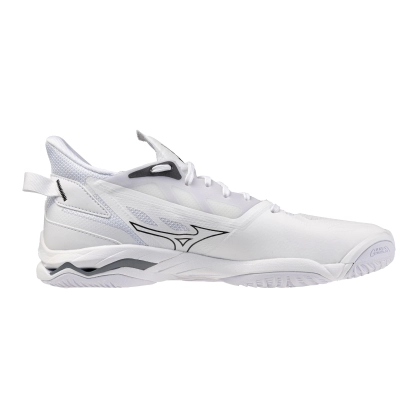 Chaussures Wave Mirage 5 Mizuno Blanc/Noir - Espace-Handball.com