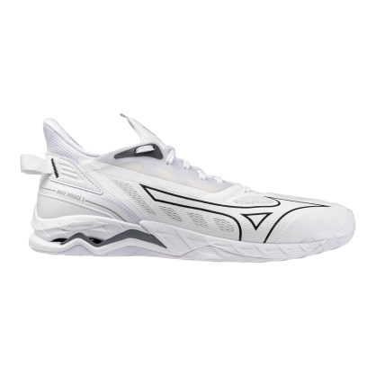 Chaussures Wave Mirage 5 Mizuno Blanc/Noir - Espace-Handball.com
