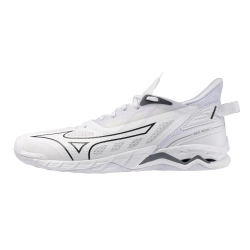 Chaussures Wave Mirage 5 Mizuno Blanc/Noir - Espace-Handball.com