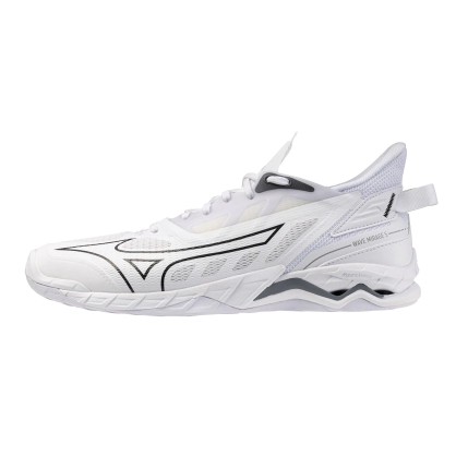 Chaussures Wave Mirage 5 Mizuno Blanc/Noir - Espace-Handball.com