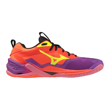 Chaussures Wave Stealth Neo 2.1 Mizuno Lava Orange - Espace-Handball.com