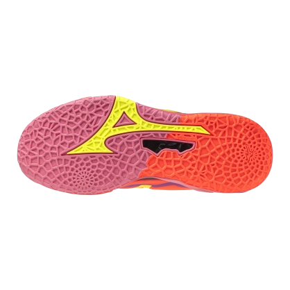 Chaussures Wave Stealth Neo 2.1 Mizuno Lava Orange - Espace-Handball.com