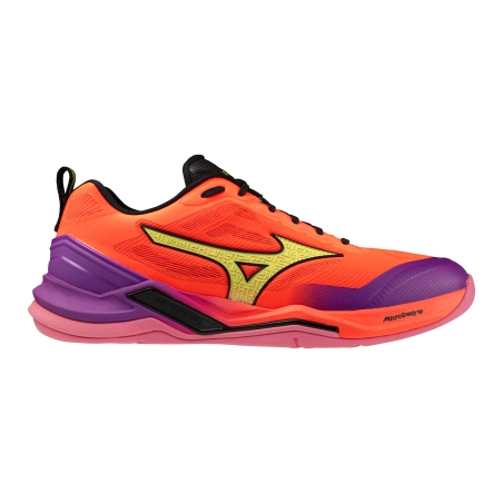 Chaussures Wave Stealth Elite Mizuno Lava Orange Limitée