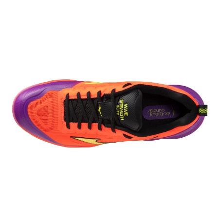 Chaussures Wave Stealth Elite Mizuno Lava Orange Limitée