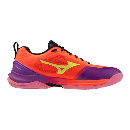Chaussures Wave Stealth Elite Mizuno Lava Orange Limitée