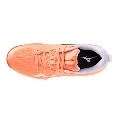 Chaussures Wave Momentum Pro Mizuno Coral - Espace-Handball.com