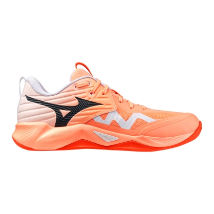 Chaussures Wave Momentum Pro Mizuno Coral - Espace-Handball.com