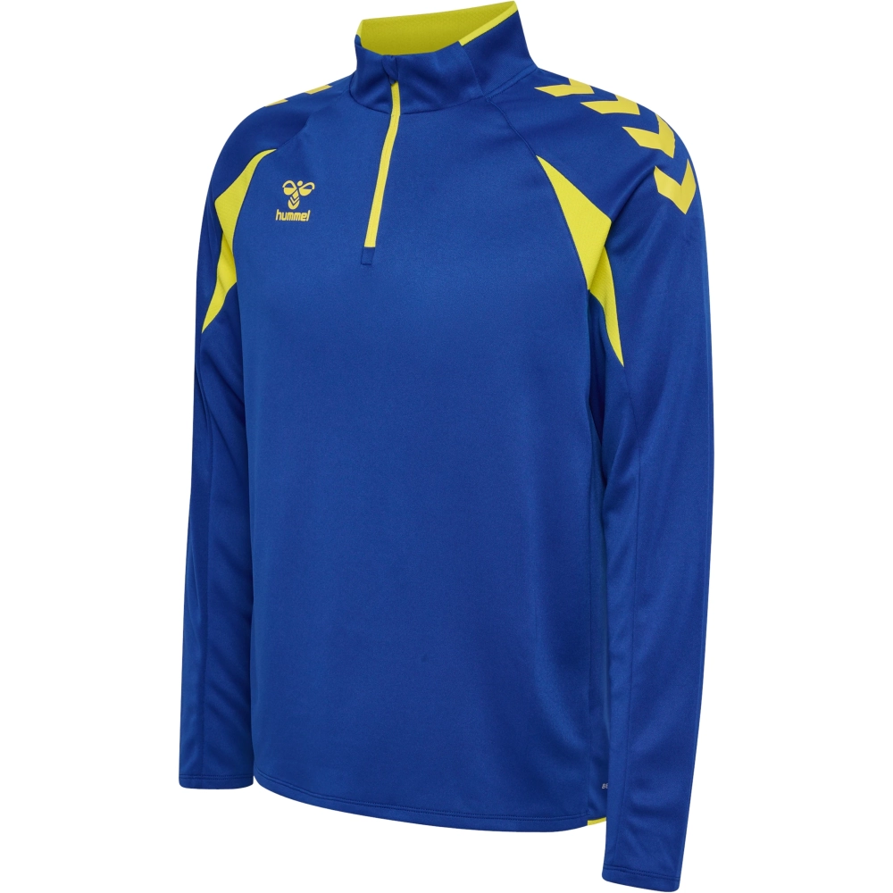veste demi zip HML.CORE2.0 bleu/ jaune