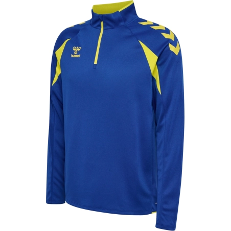 veste demi zip HML.CORE2.0 bleu/ jaune