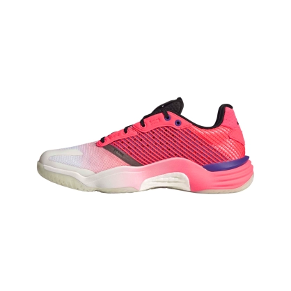 Chaussures Stabil 16 Adidas Blanche/Rose/Noir - Espace-Handball.com