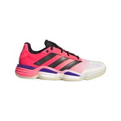 Chaussures Stabil 16 Adidas Blanche/Rose/Noir - Espace-Handball.com
