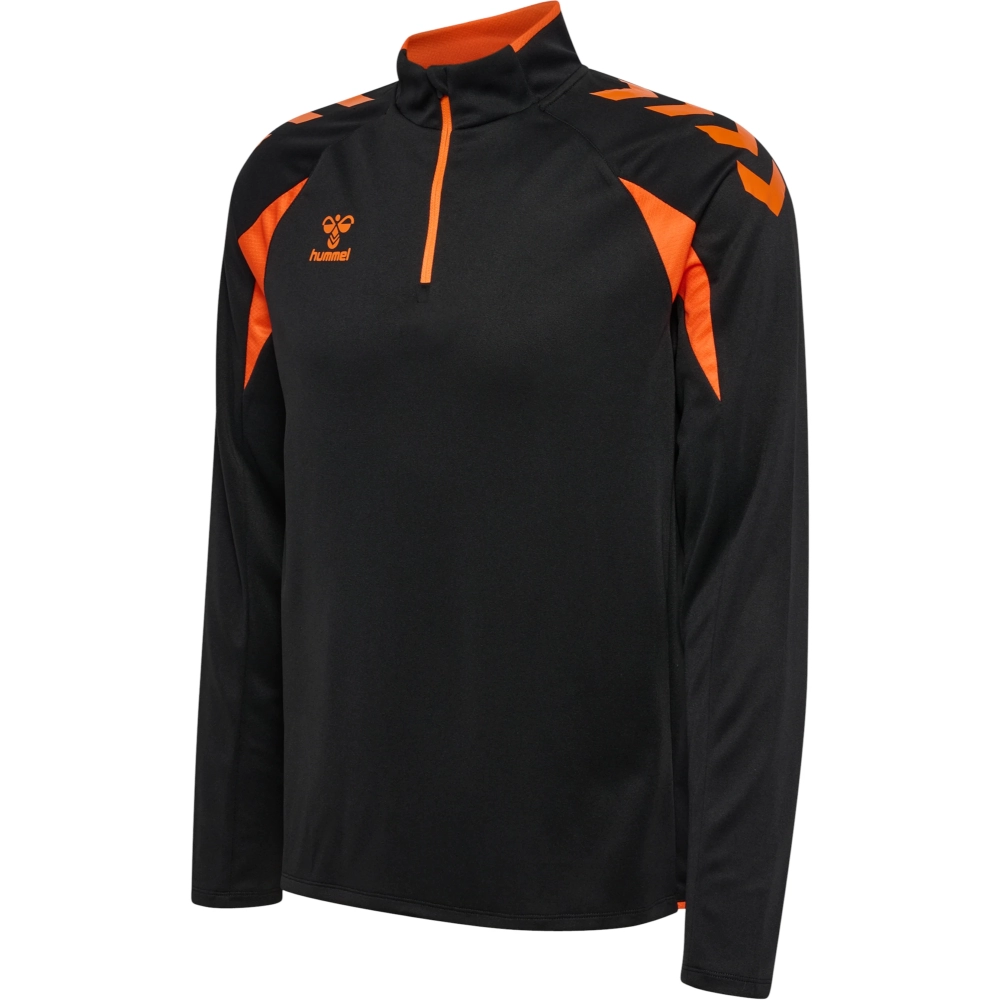 veste demi zip HML.CORE2.0 noir/orange enfant