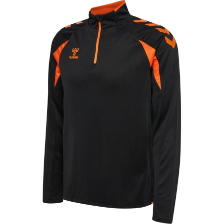 veste demi zip HML.CORE2.0 noir/orange enfant