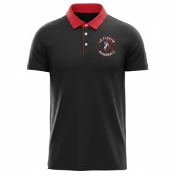 Polo Noir/Rouge La Flèche Handball - Espace-Handball.com