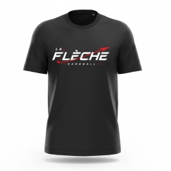 T-shirt coton noir La Flèche Handball - Espace-Handball.com