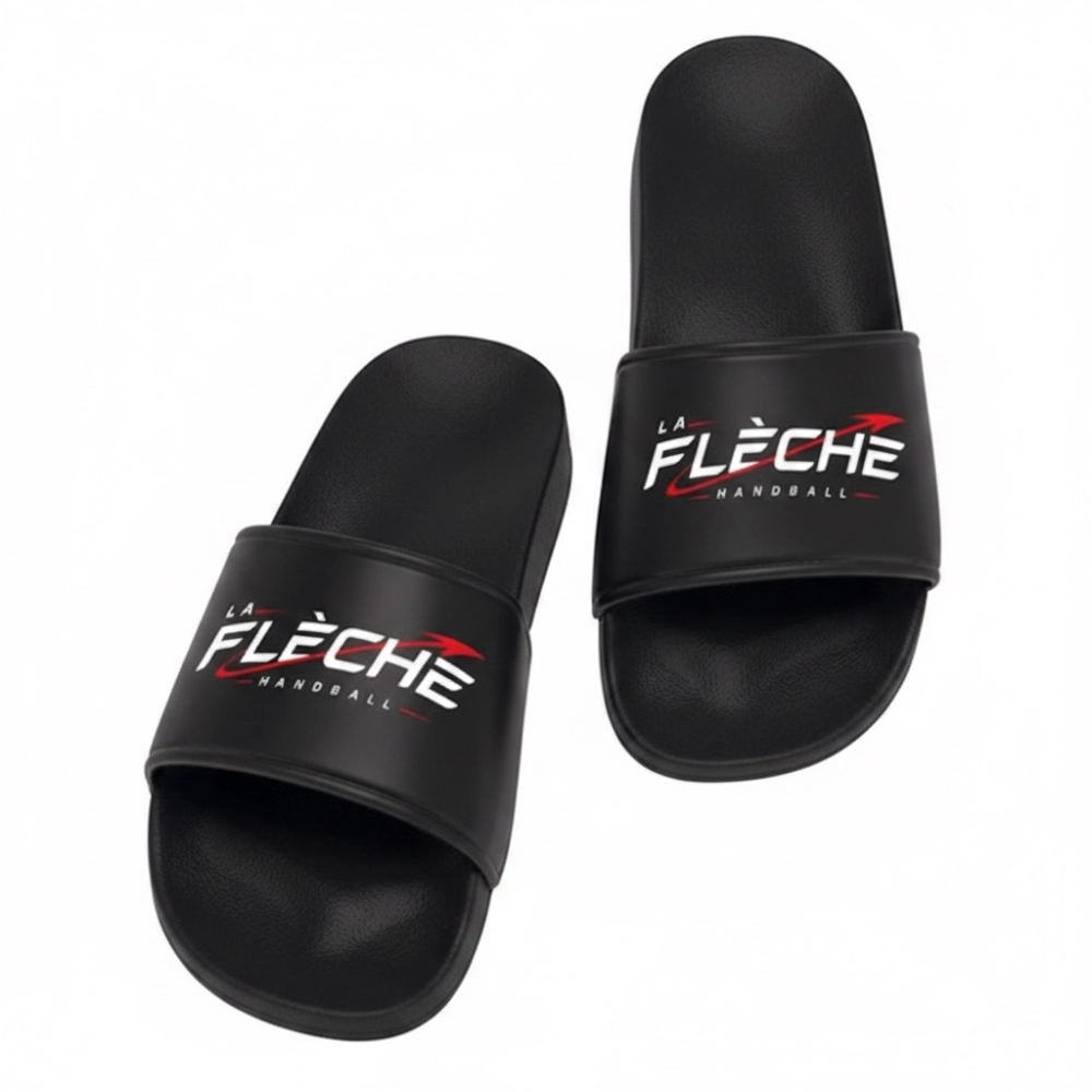 Claquettes noires La flèche handball