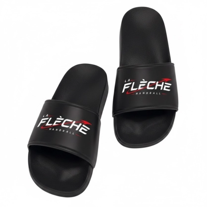Claquettes noires La flèche handball - Espace-Handball.com