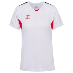 Maillot Hmlauthentic Femme blanc et rouge Hummel - Espace-Handball.com