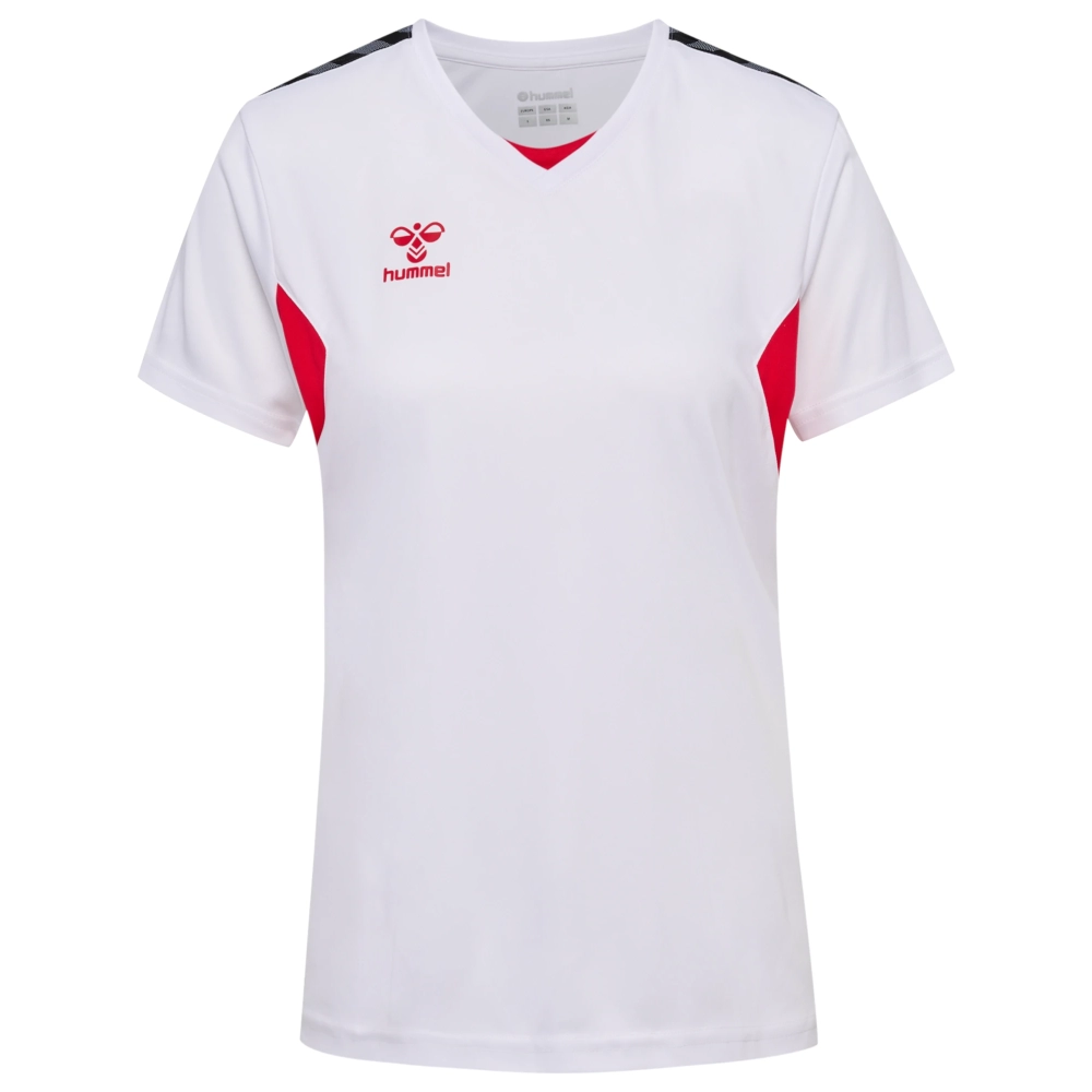 Maillot Hmlauthentic Femme blanc et rouge Hummel