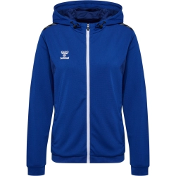 Veste à capuche HMLAuthentic Hummel bleu femme - Espace-Handball.com