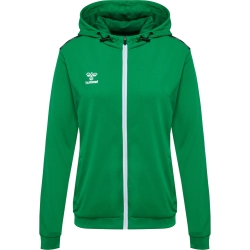 Veste à capuche HMLAuthentic Hummel vert femme - Espace-Handball.com