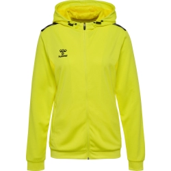 Veste à capuche HMLAuthentic Hummel jaune femme - Espace-Handball.com