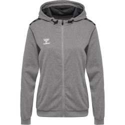 Veste à capuche HMLAuthentic Hummel gris femme - Espace-Handball.com