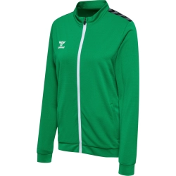 Veste zipée HMLAuthentic Hummel vert femme - Espace-Handball.com