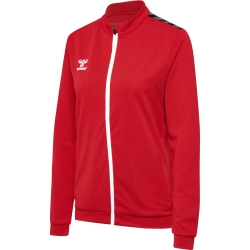 Veste zipée HMLAuthentic Hummel rouge femme - Espace-Handball.com