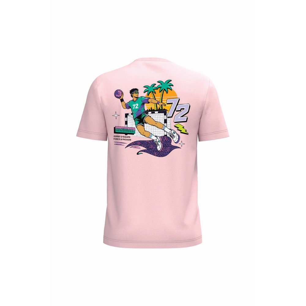 Tee Shirt HB Passion 72 Espace-Handball Rose