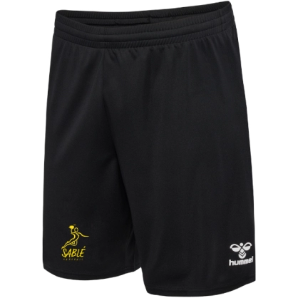 Short Hummel Noir/Jaune Sablé HB - Espace-Handball.com