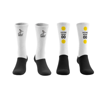 Chaussettes Hummel Noir/Jaune Sablé HB - Espace-Handball.com