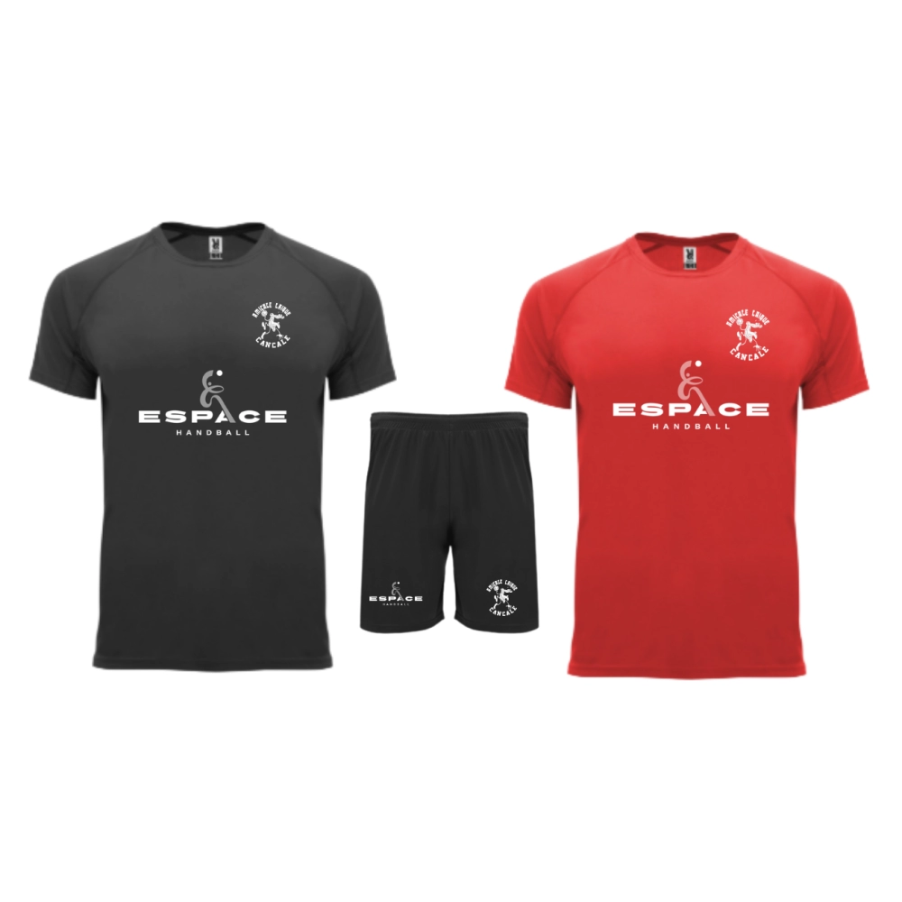 Pack Adulte 2 maillots + 1 short Amicale Laïque Cancale (6 logos)