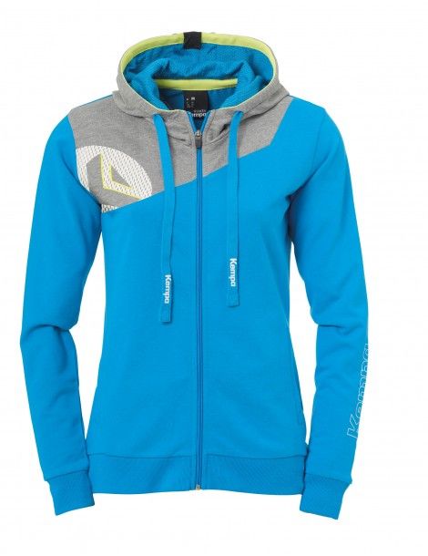 Veste Core 2.0 Hood Femme Kempa Bleu Diva