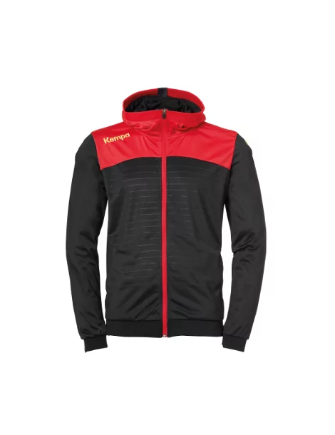 Veste Capuche Handball Emotion 2.0 Kempa - Junior Noir/Rouge