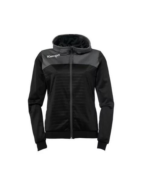 Veste Capuche Handball Emotion 2.0 Kempa Femme - Noir/Gris