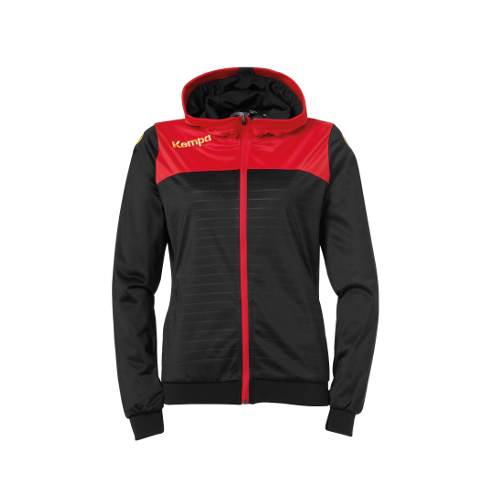 Veste Capuche Handball Emotion 2.0 Kempa Femme - Noir/Rouge