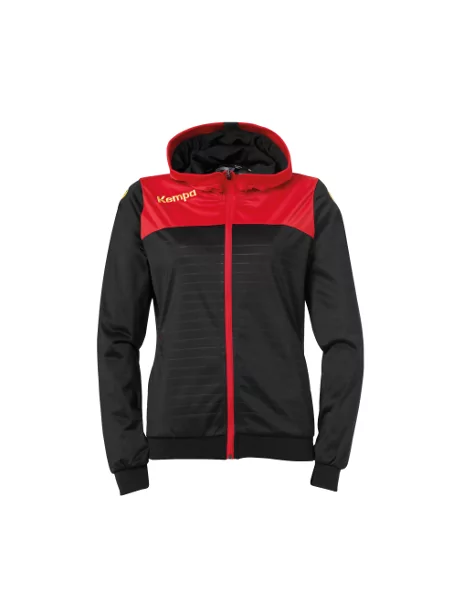 Veste Capuche Handball Emotion 2.0 Kempa Femme - Noir/Rouge